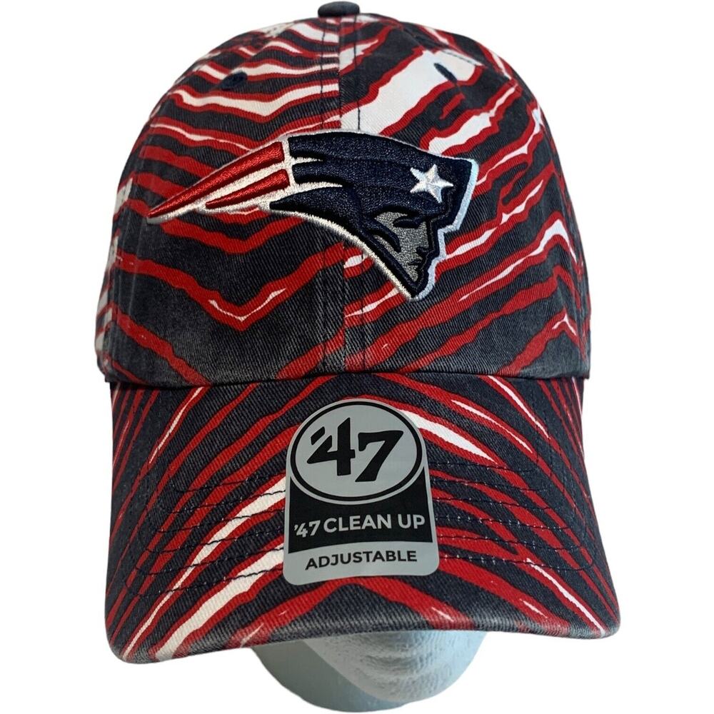 '47 Brand Clean Up Zubaz New England Patriots NFL Football Adjustable Hat Cap - Picture 2 of 13